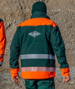 Alternative view of Regenjacke | Grün mit Logo