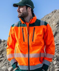 Regenjacke | Orange Granit